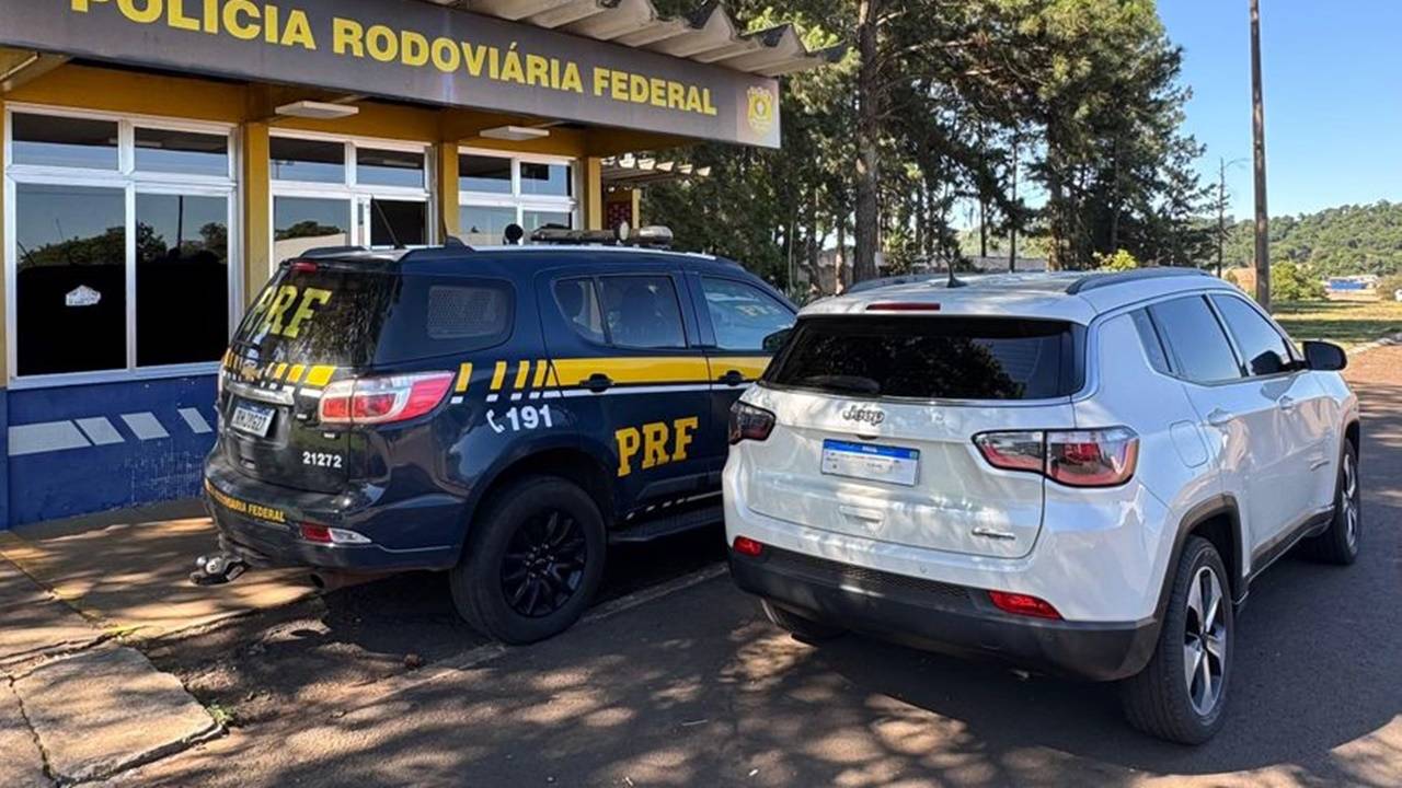 PRF recupera Jeep Compass com placas clonadas em Laranjeiras do Sul