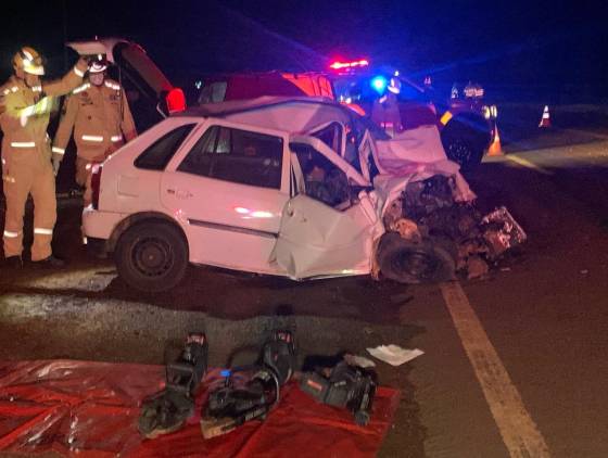 Duas pessoas morrem em grave acidente na BR-369 entre Cascavel e Corbélia