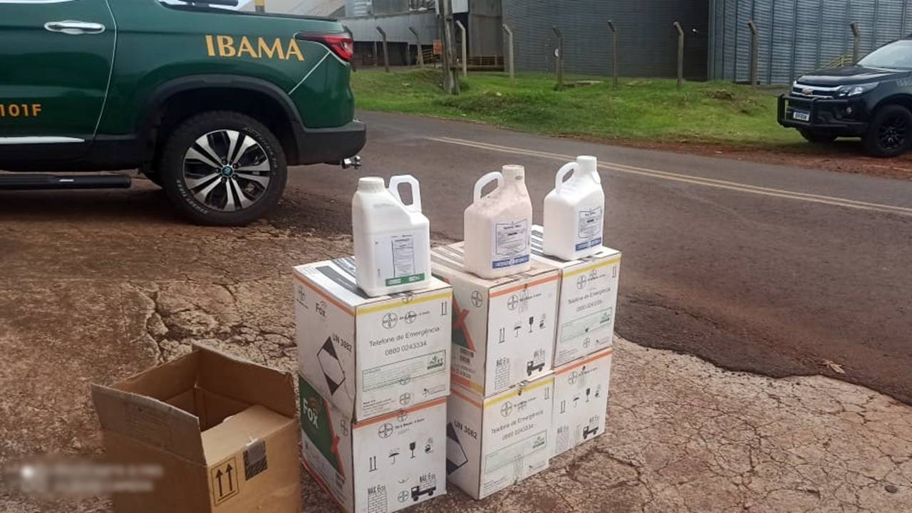 BPFron e Ibama apreendem agrotóxicos falsificados em Anahy