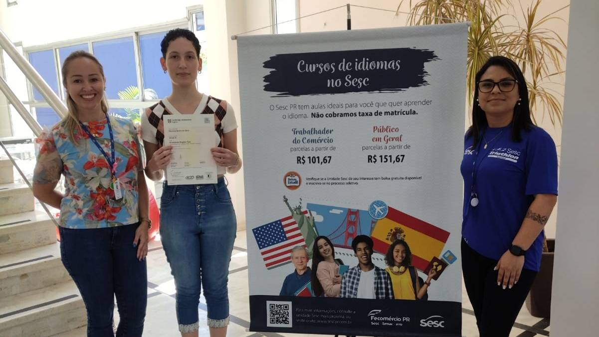 Cursos de idiomas do Sesc PR têm 900 vagas gratuitas em todo o estado