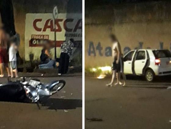 Motociclista se fere em colisão no Parque São Paulo em Cascavel