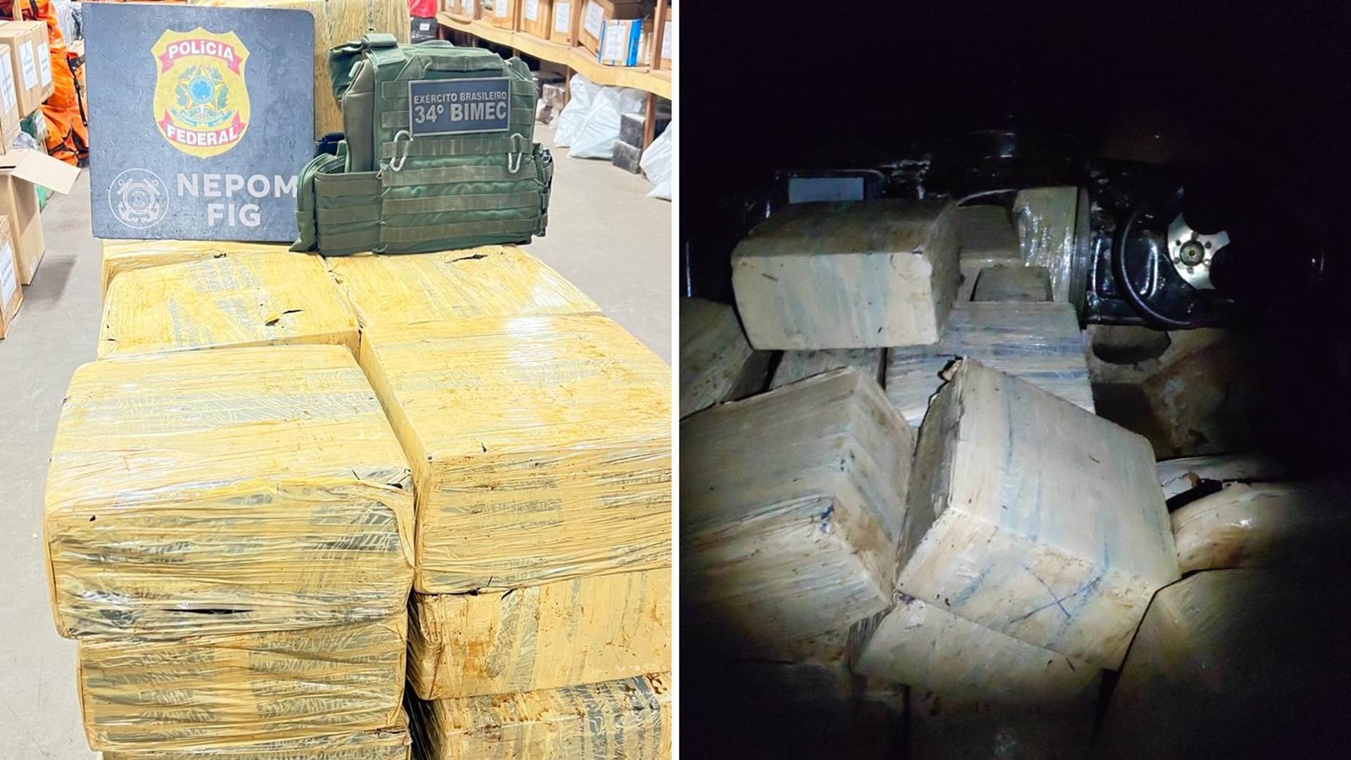 PF e Exército apreendem 600kg de maconha em embarcação proveniente do Paraguai em Itaipulândia