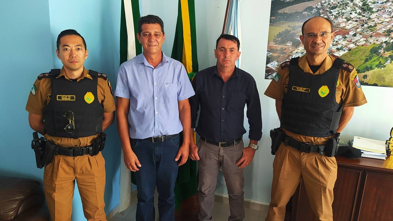 Vice-prefeito recebe visita do novo comandante do 6º Batalhão da Polícia Militar