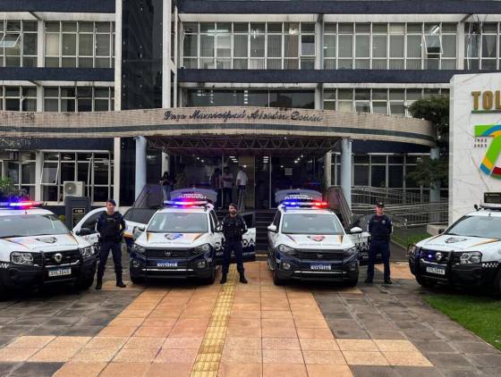 Guarda Municipal de Toledo recebe quatro novas viaturas para reforçar patrulhamento