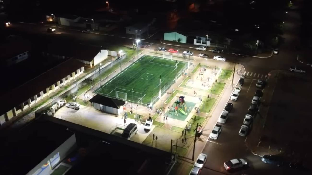 Prefeitura de Santa Tereza do Oeste revitaliza quadra do Maluceli e anuncia investimentos no esporte