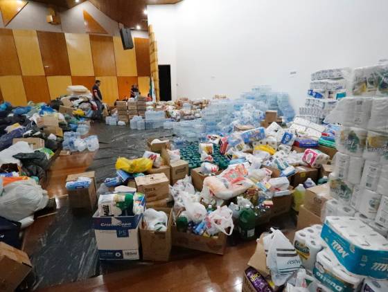 Cascavel já enviou 888 toneladas de doações ao Rio Grande do Sul