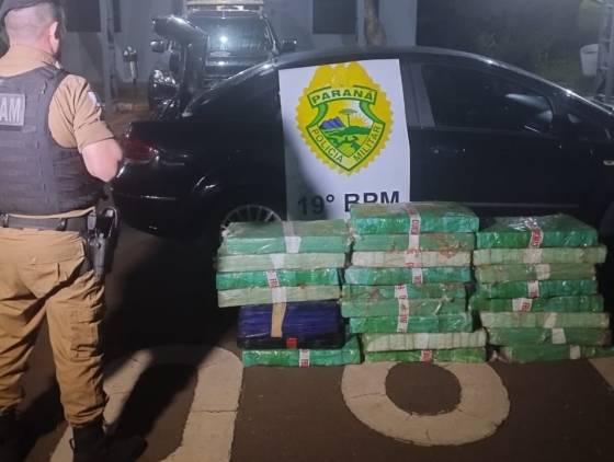 Polícia Militar apreende 262 kg de maconha em Toledo após perseguição