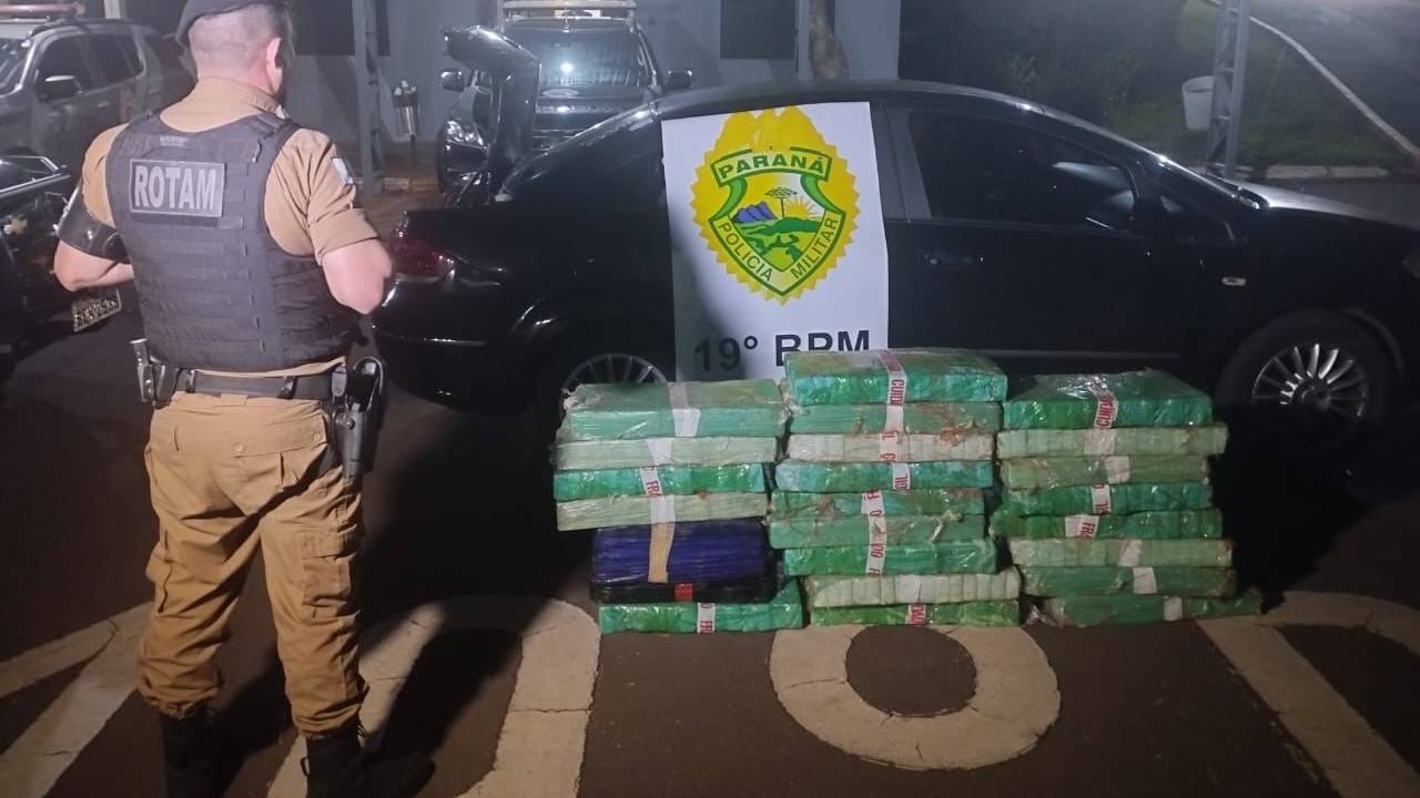 Polícia Militar apreende 262 kg de maconha em Toledo após perseguição