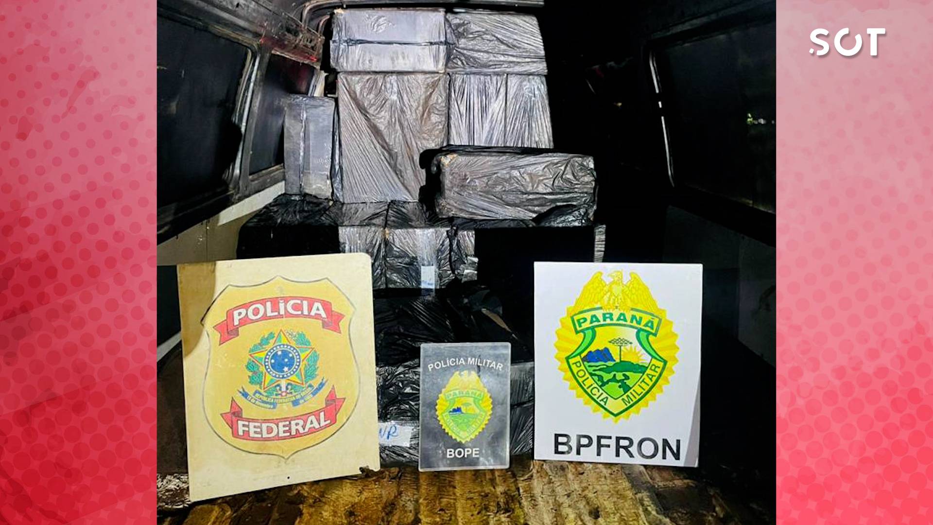 Polícia Federal e a Polícia Militar interceptam carga de cigarros contrabandeados em Itaipulândia