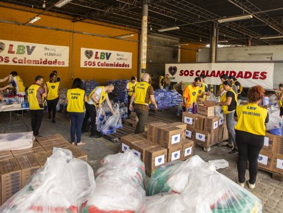 LBV mobiliza doações em Cascavel para atender vítimas das chuvas no Estado gaúcho