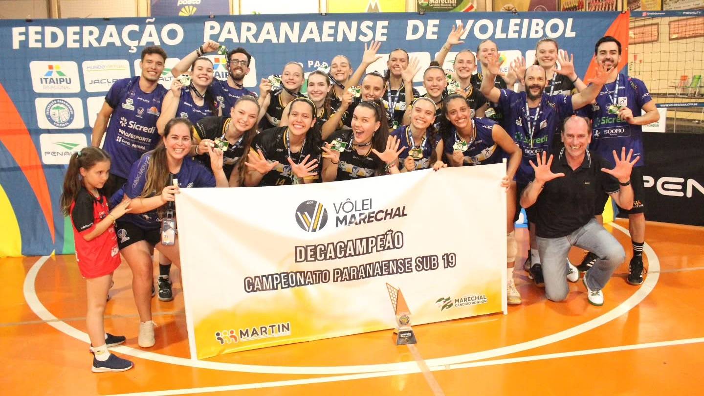 Rondonenses conquistam décimo título paranaense de voleibol sub-19