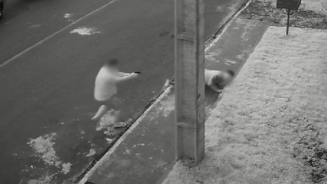 Imagens fortes: Câmeras de segurança registra assassinato em Santa Tereza do Oeste