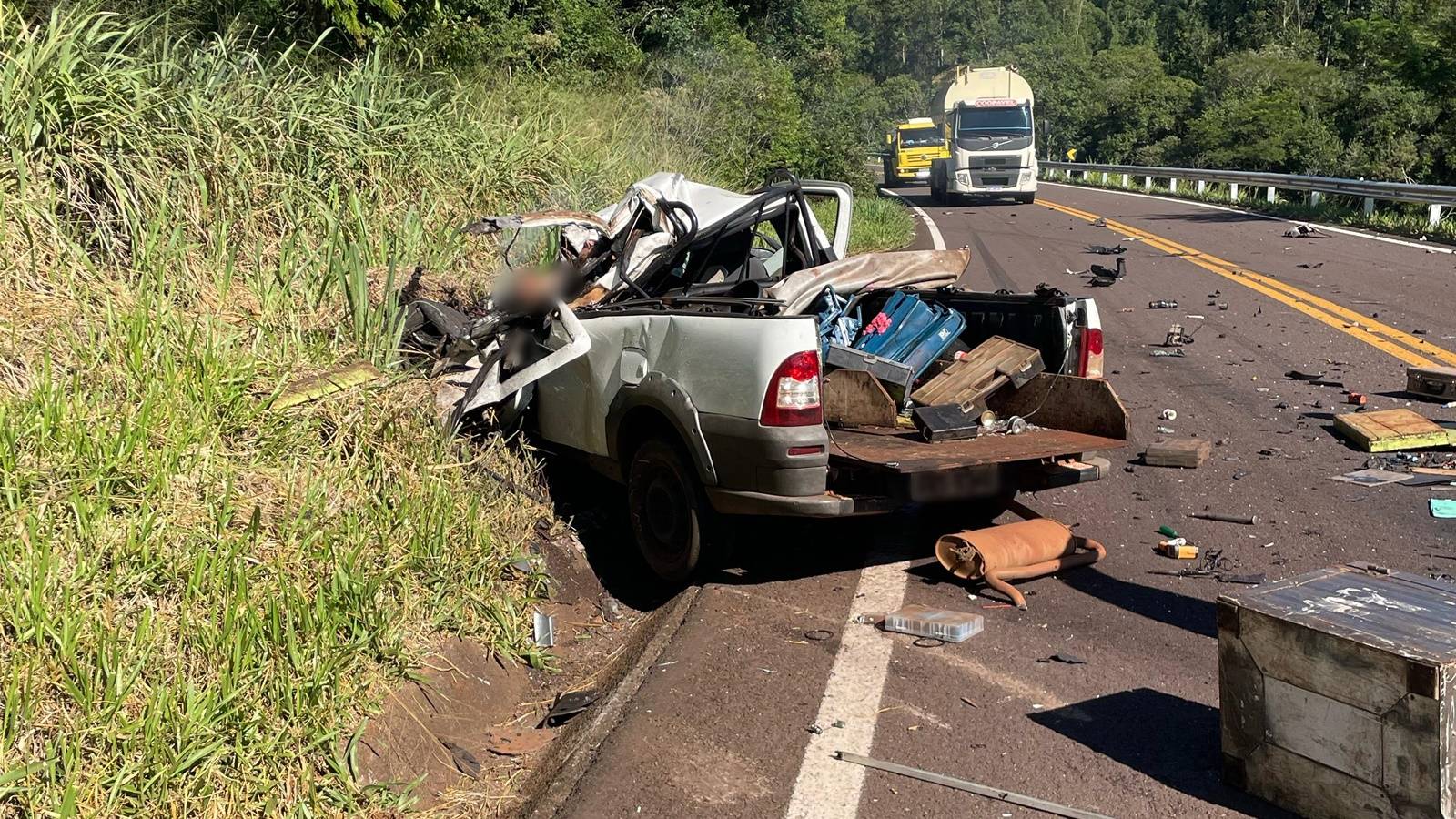 Motorista morre carbonizado após grave acidente na PR-484 em Boa Vista da Aparecida