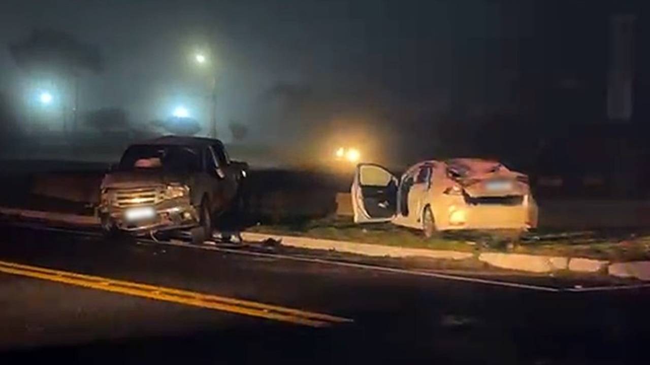 Forte colisão de trânsito é registrada na BR-277 em Santa Tereza do Oeste