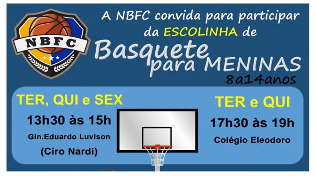 Abertas as inscrições para escolinha de basquete para meninas de Cascavel