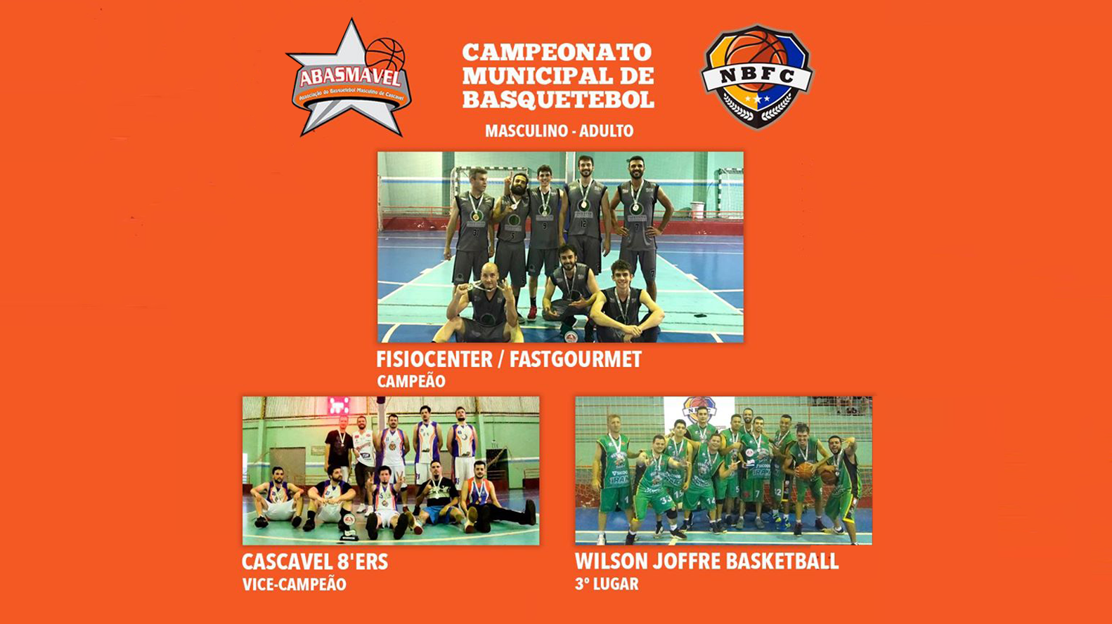 Fisiocenter/Fastgourmet vence Cascavel8’ERS e fatura o título do Campeonato Municipal de Basquetebol