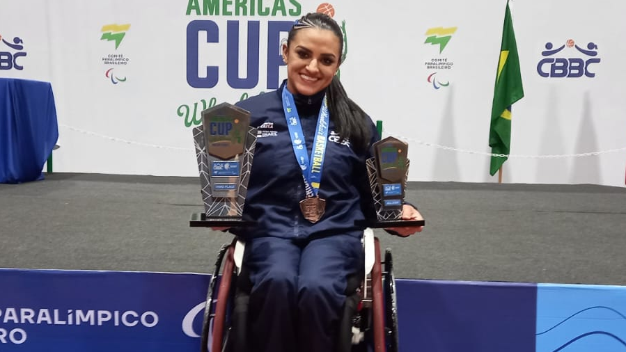 Denise Eusébio é eleita uma das melhores atletas na Copa América de Basquete em cadeira de rodas