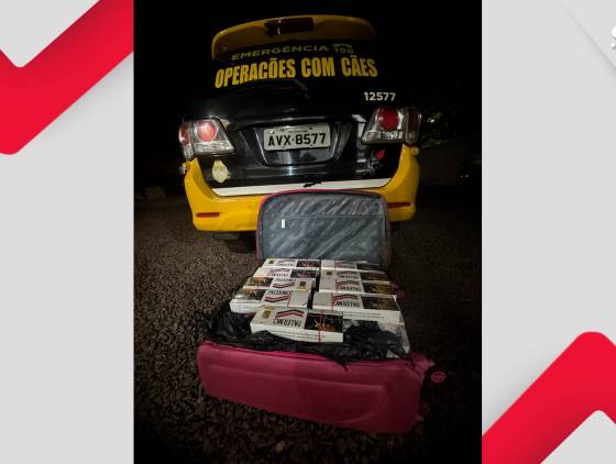 Ônibus é interceptado pelo BPRv com carga de cigarros paraguaios na BR-369 em Corbélia