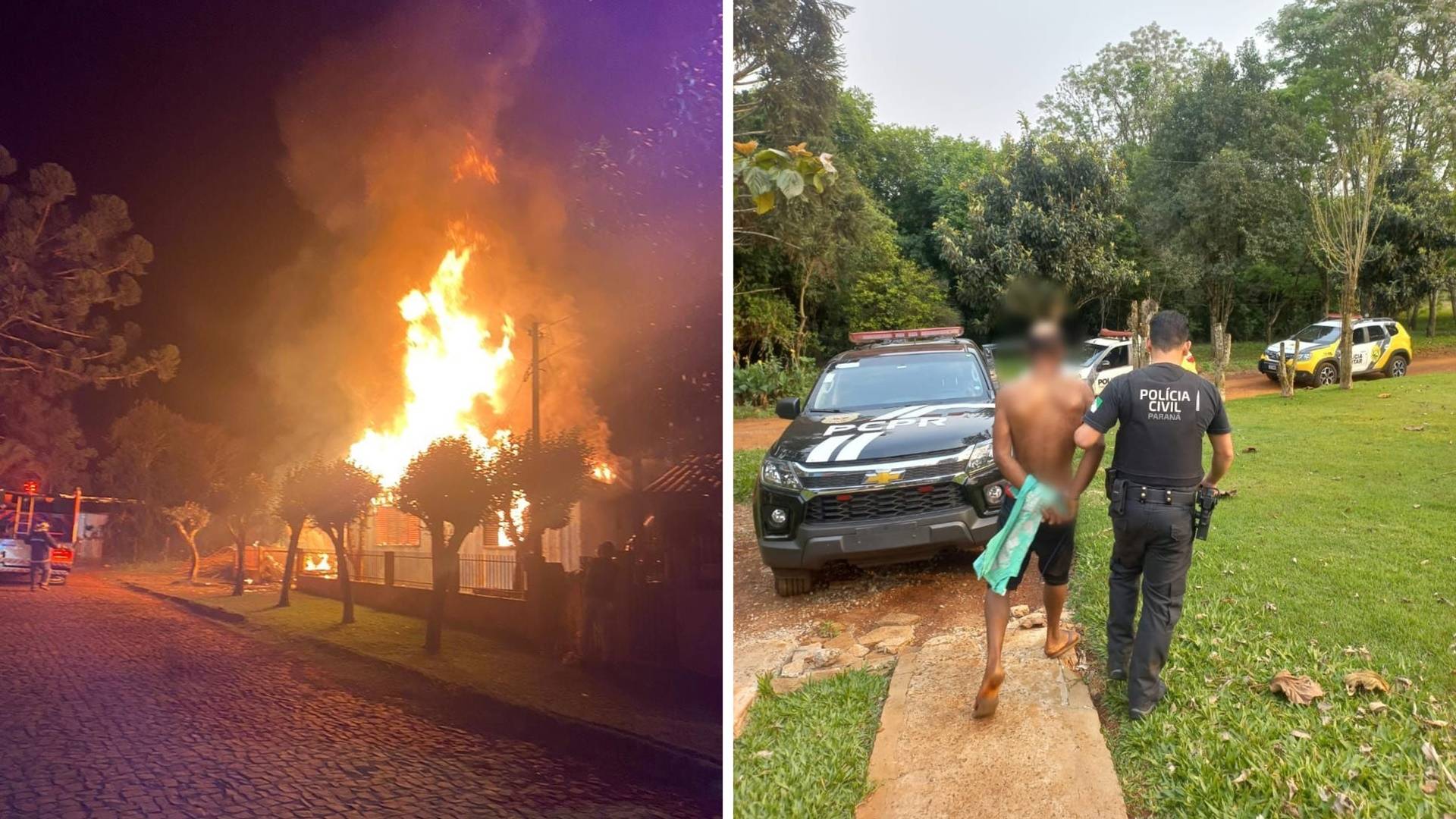 Polícia prende mandante e executores de incêndio criminoso em Quedas do Iguaçu