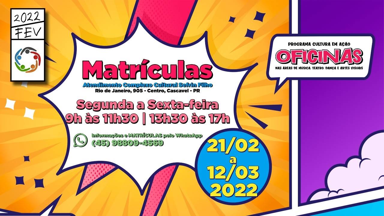 Programa Cultura em Ação reabre inscrições para aulas gratuitas