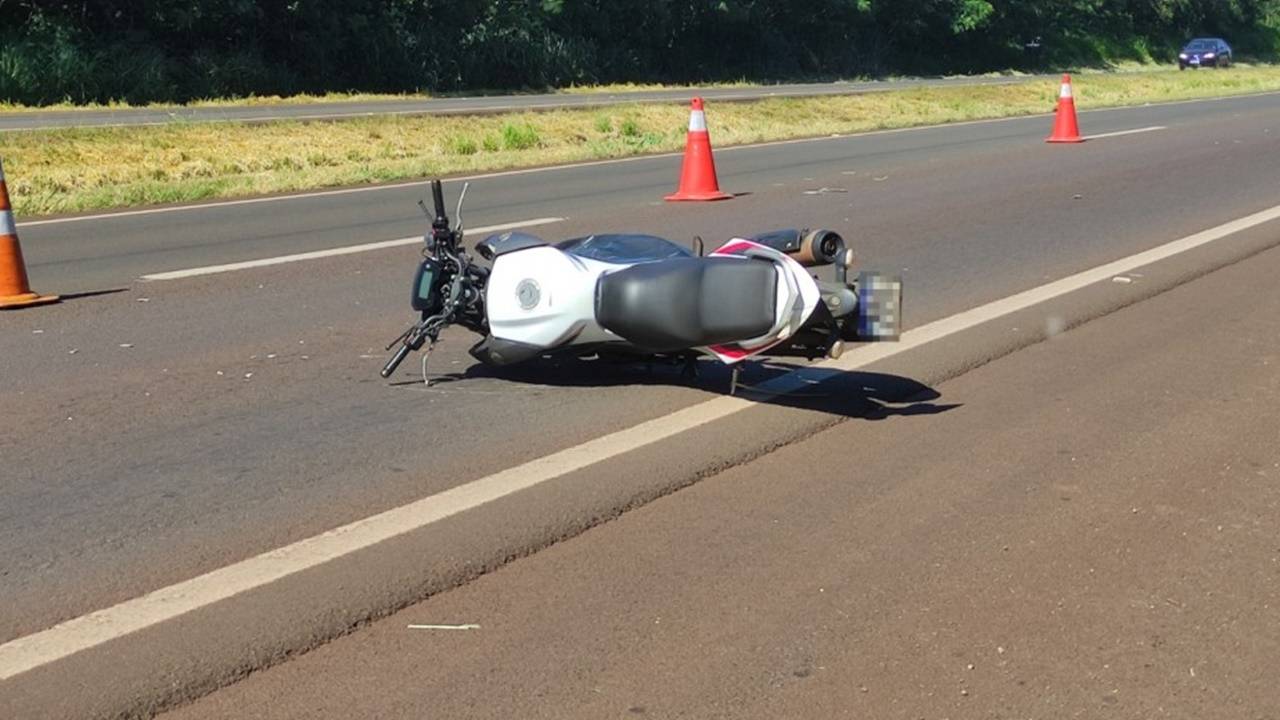 Motociclista morre em grave acidente na BR-277 em Medianeira