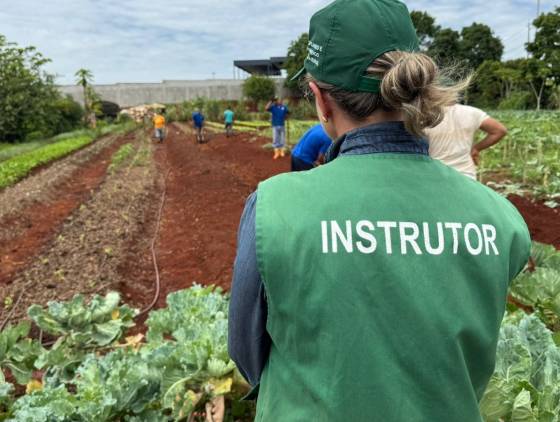 Pessoas privadas de liberdade participam de curso de planejamento de hortaliças em Cascavel