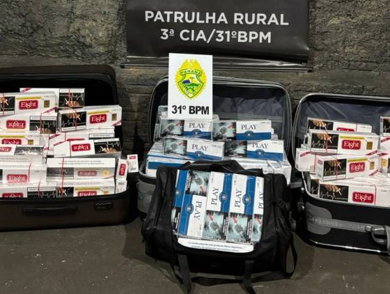 Polícia Militar apreende cigarros contrabandeados em ônibus na BR-369 em Corbélia