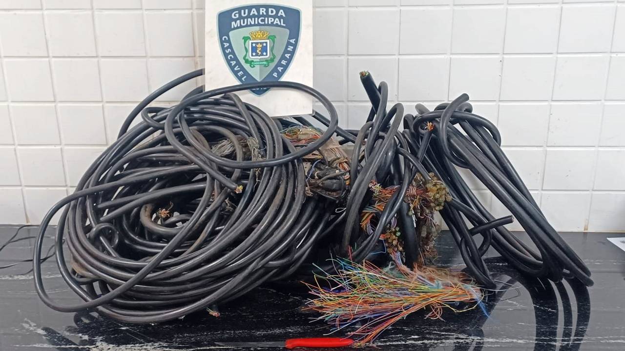 Guarda Municipal age rápido e prende homem por furto de fios de cobre no Bairro Santa Felicidade