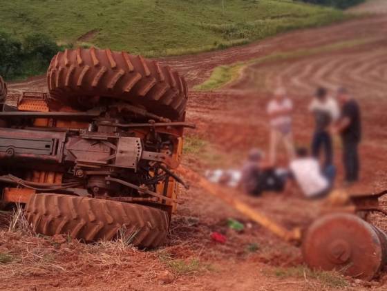 Trator tomba em propriedade rural e agricultor morre em Catanduvas