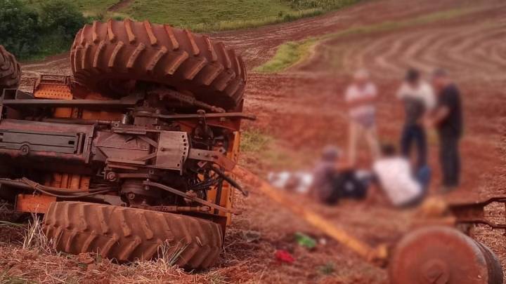 Agricultor morre após acidente com trator no interior de Catanduvas.
