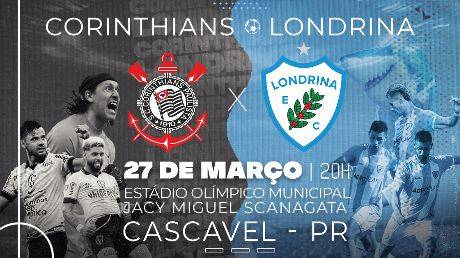 Agora vai! Corinthians fará amistoso contra o Londrina em Cascavel