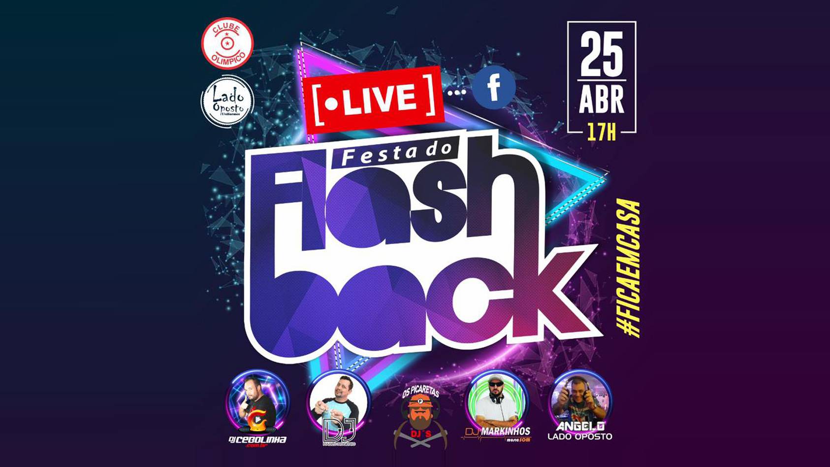 Clube Olímpico de Cascavel promove neste sábado (25), super live a “Festa do Flash Back”