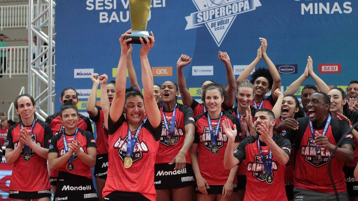 Sesi Vôlei Bauru conquista título da Supercopa Feminina de vôlei