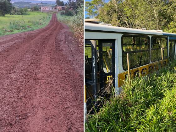 Ônibus Escolar atola e crianças retornam a pé em Cascavel