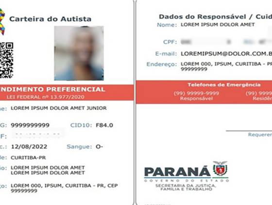 Paraná promove mutirão para confecção da Carteira de Identificação da Pessoa com TEA
