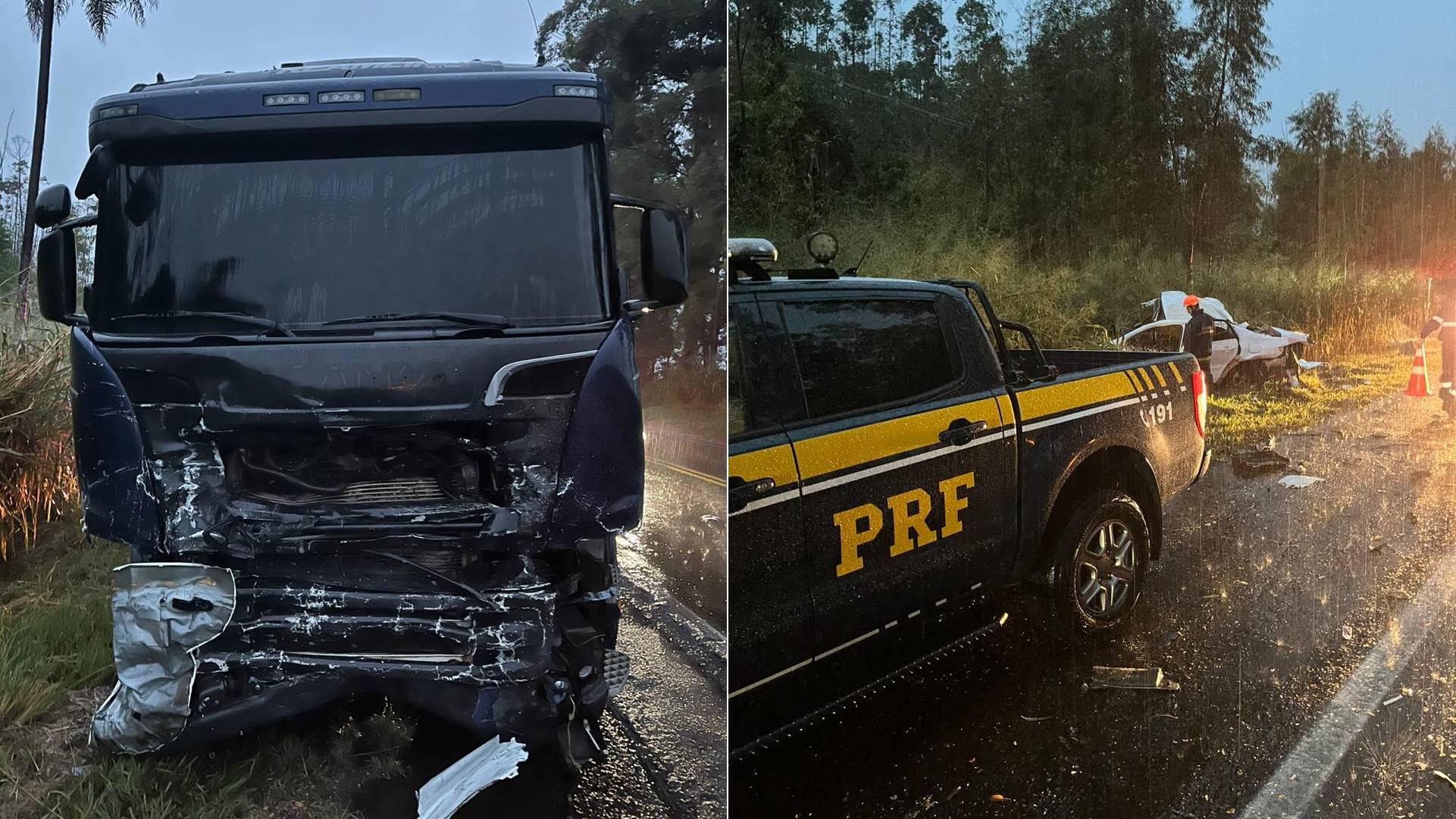 Motorista morre em colisão frontal na BR 376 em Paranavaí