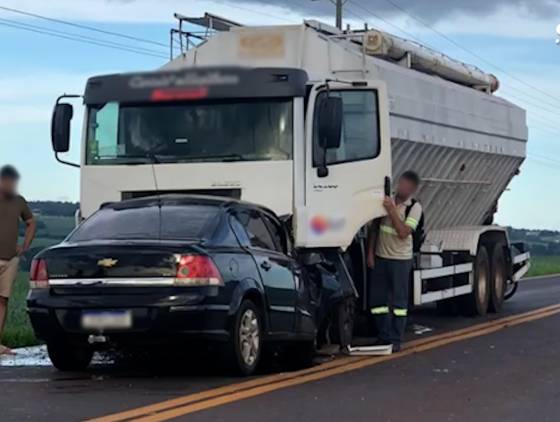 Motorista morre em colisão frontal na PR-317 entre Toledo e Ouro Verde do Oeste