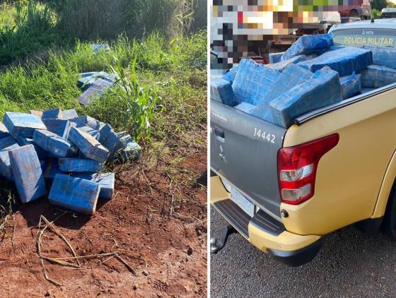 PM de Terra Roxa apreende mais de meia tonelada de maconha em operação na zona rural