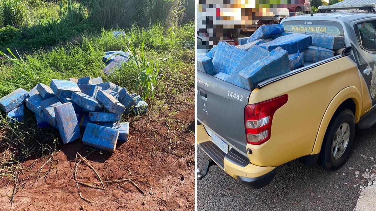 PM de Terra Roxa apreende mais de meia tonelada de maconha em operação na zona rural