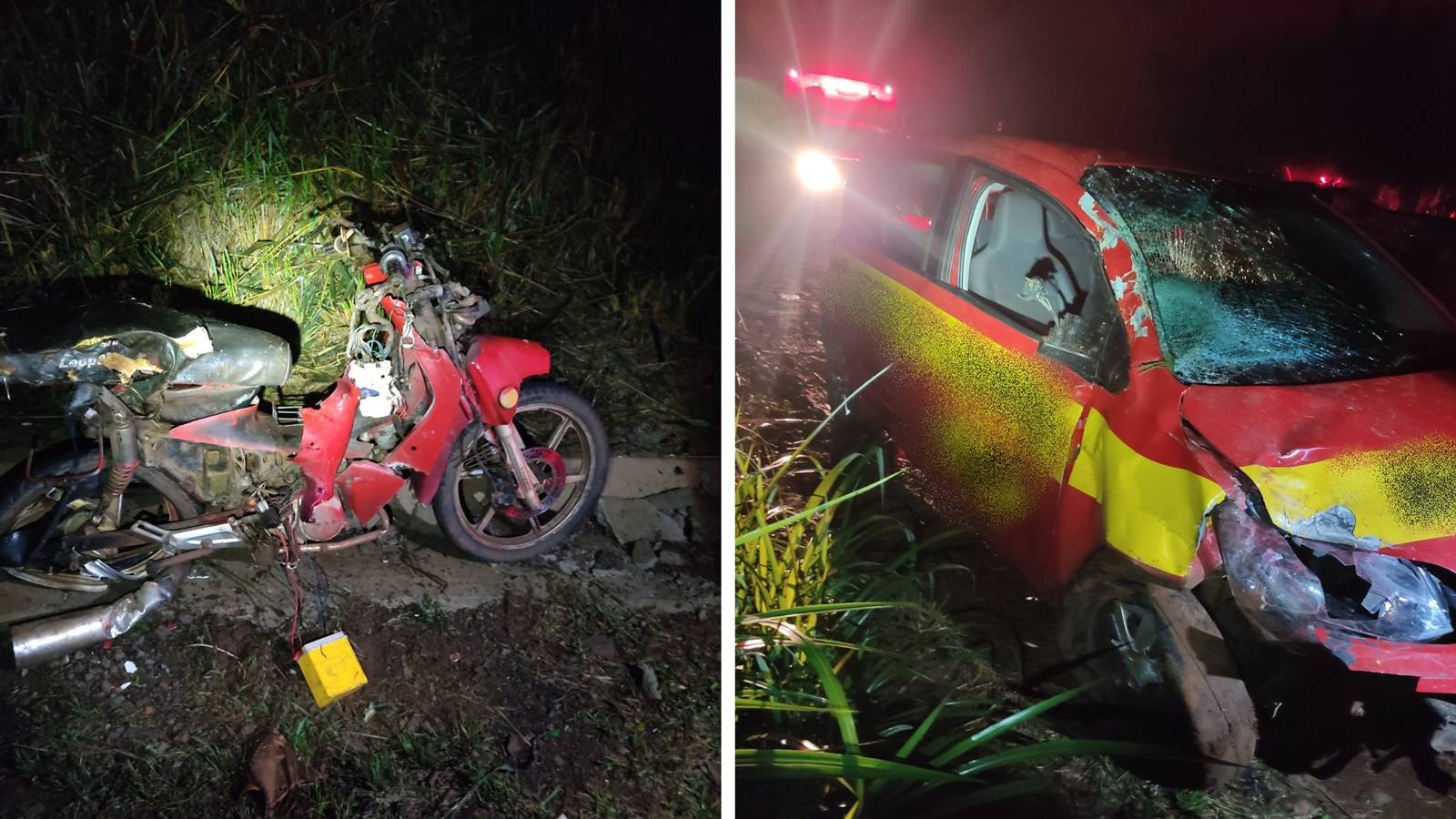 Condutor de motoneta paraguaia morre após ser atingido na traseira por veículo na PR-495 em Missal