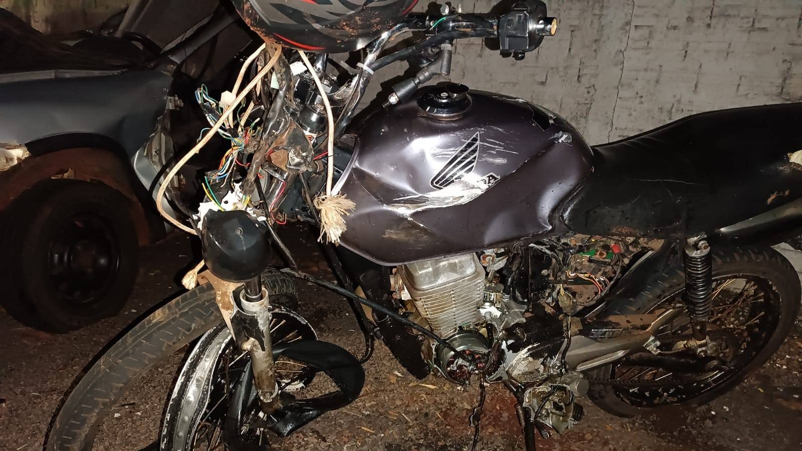 Motociclista fica gravemente ferido em acidente na PR-182 em Palotina