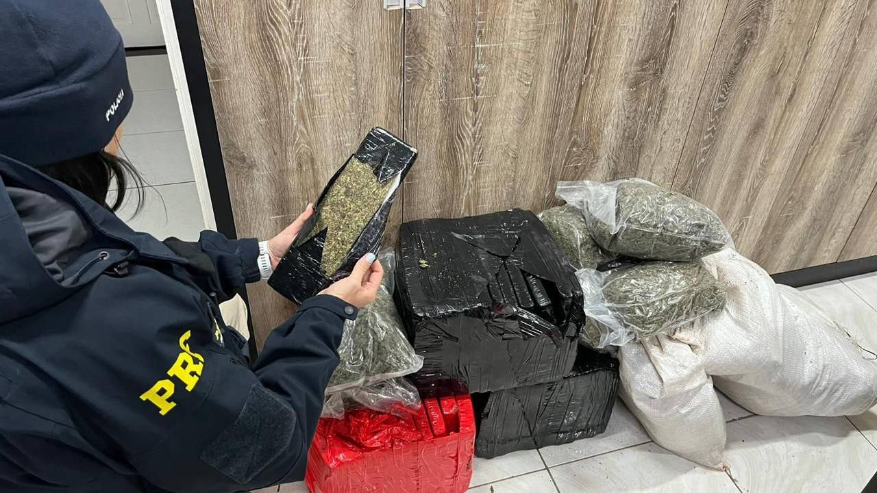 Condutor é detido pela PRF com 115kg de maconha na BR-277 em Guarapuava