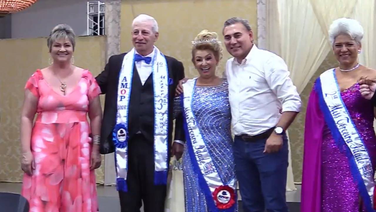 Casal de Diamante do Oeste vence 4º Miss e Mister Terceira Idade da AMOP