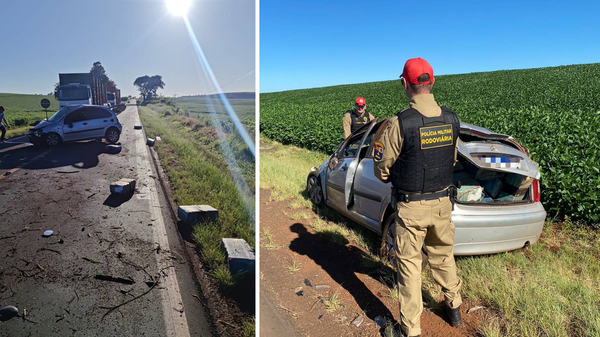 Polícia Militar apreende grande quantidade de drogas em perseguição na PR-488