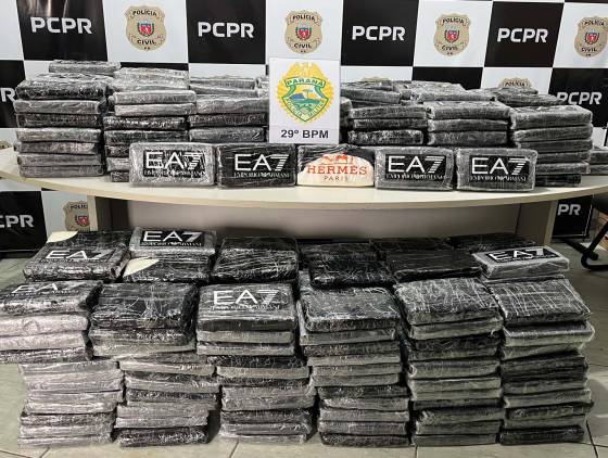 Maior apreensão de cocaína do ano: PMPR localiza veículo com meia tonelada em Piraquara