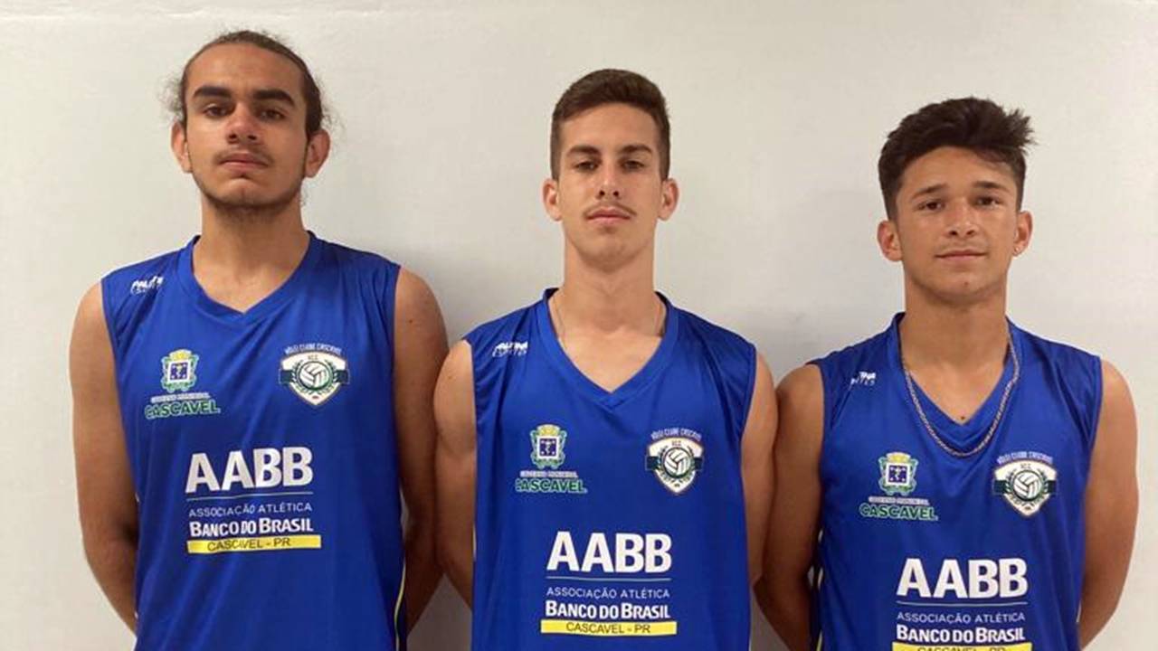 Três atletas da AABB/Vôlei Clube Cascavel são convocados para Seleção Paranaense Sub-18