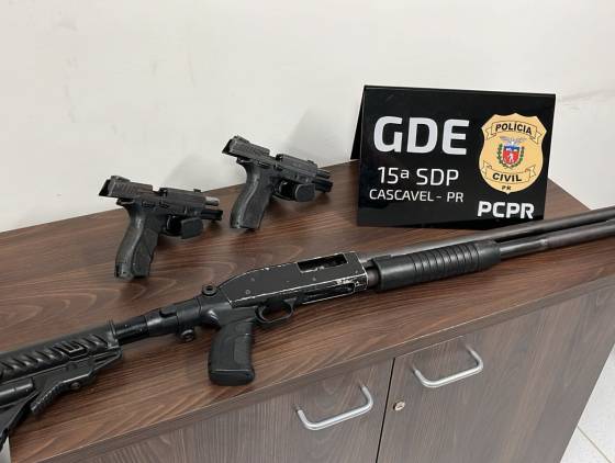GDE da Polícia Civil recupera armas roubadas em assalto na BR-369 em Cascavel