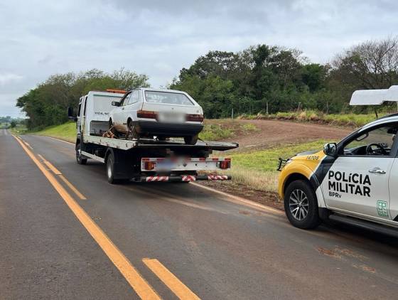 PRE apreende veículo com cigarros contrabandeados em Vera Cruz do Oeste