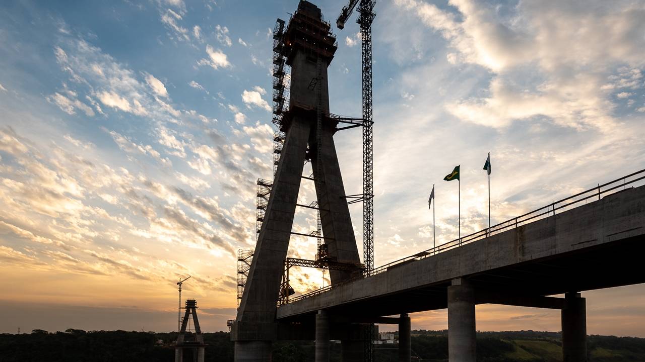Obras da Ponte da Integração chegam a 64% de execução