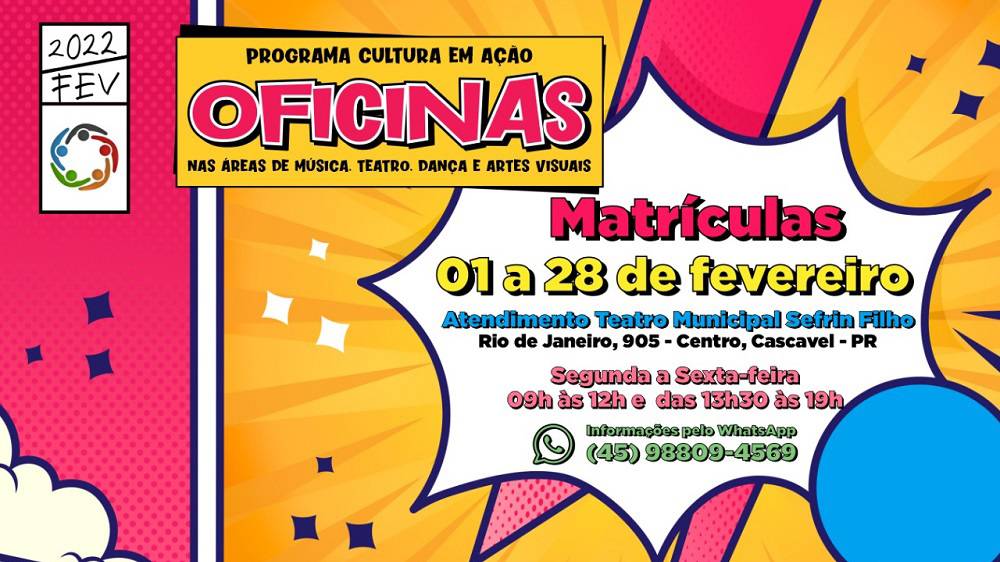 Programa Cultura em Ação abre inscrições para aulas de música, teatro e danças